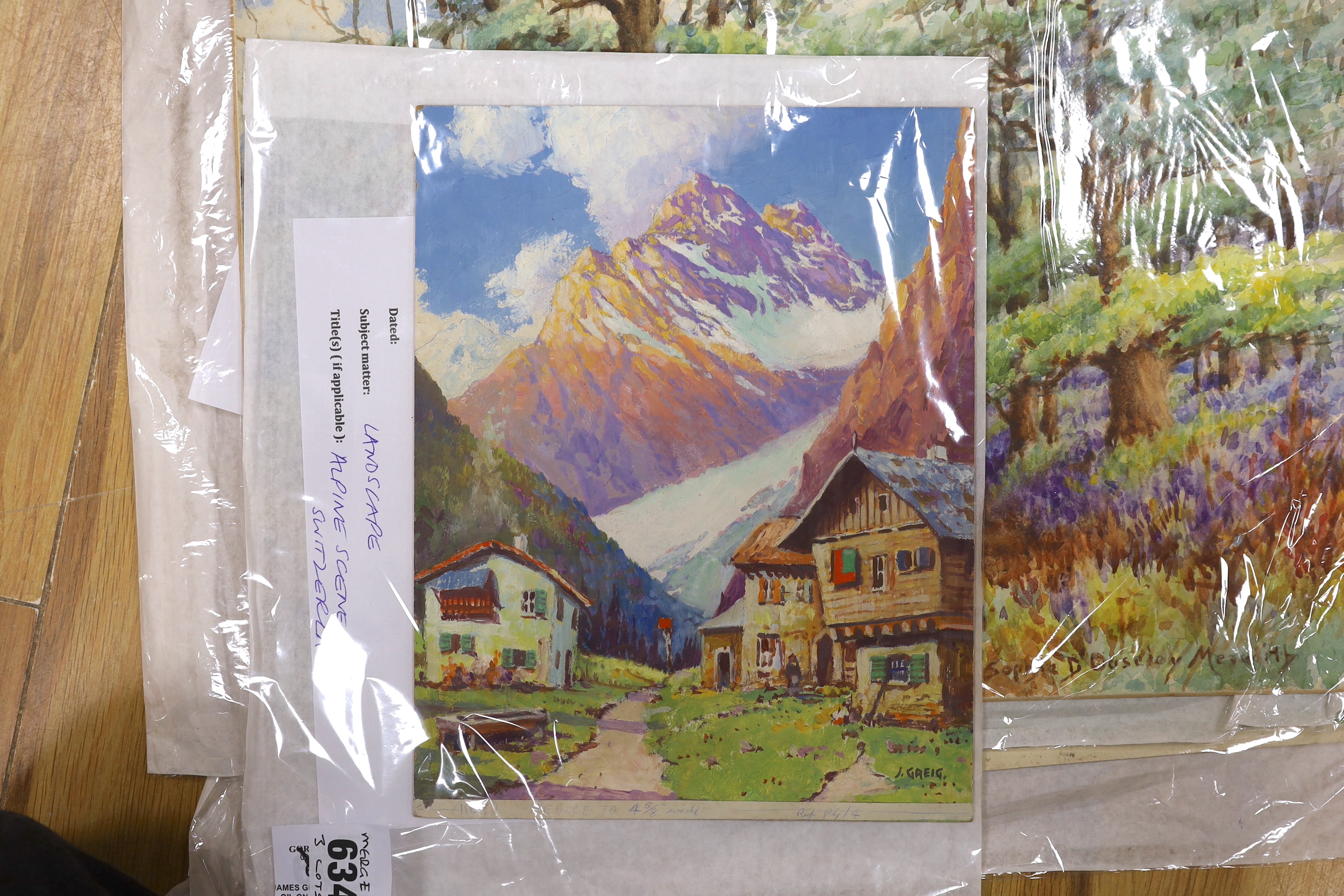 Kevin Pearsh (born 1951), pair of coloured conté crayon drawings, Australian landscapes, signed and dated '78, 30 x 41cm